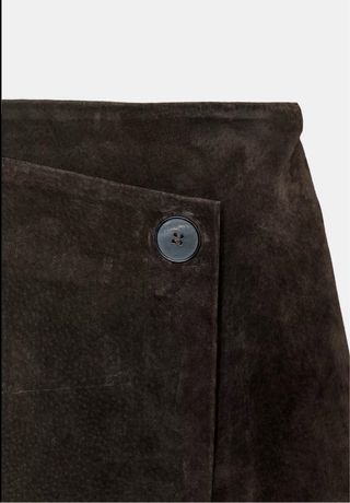 Falda Zara Ante Viral Marrón