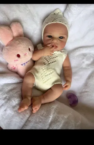 Muñeca Reborn Niña Silicona Boca Abierta