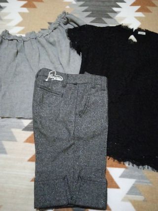 pantalón Bershka y dos tops
