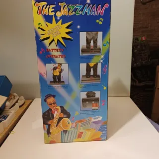Muñeco articulado The Jazzman con saxofón y sonido