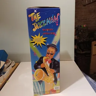 Muñeco articulado The Jazzman con saxofón y sonido