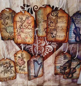 Etiquetas Vintage Musicales Regalo