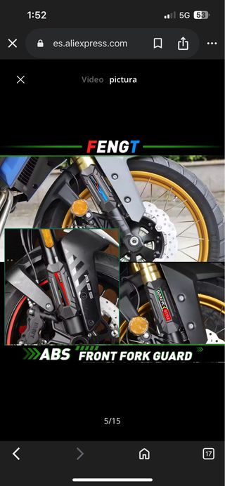 Protector Horquilla Delantera Moto ABS