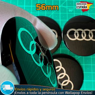 X4 Emblemas Audi 56mm Pegatinas Tapacubos Llantas