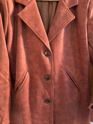 Abrigo Trench Vintage Marrón Mujer