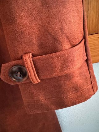 Abrigo Trench Vintage Marrón Mujer