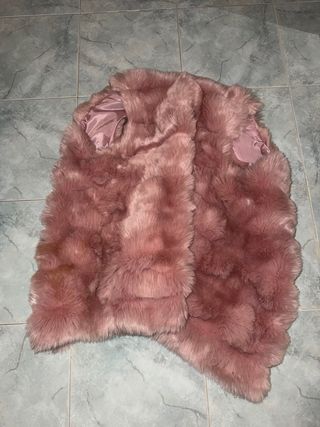 Gilet in pelliccia rosa