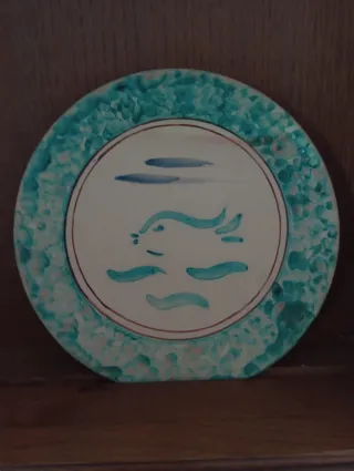 Piatto in ceramica siciliana decorato