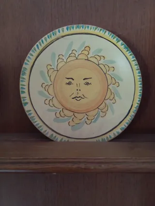 Piatto ceramica siciliana sole