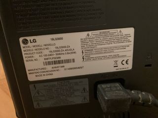 Televisor LG LCD 19LG3000 Negro