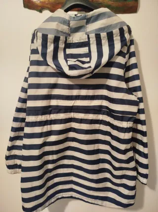 Cortavientos impermeable de  Rayas Azul