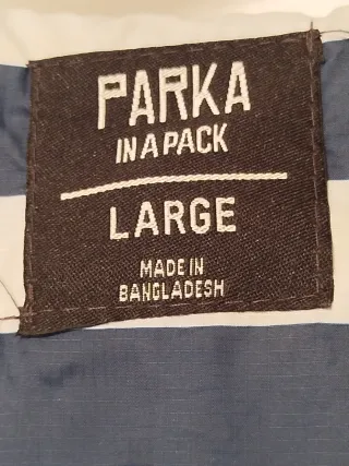 Cortavientos impermeable de  Rayas Azul