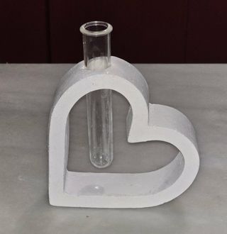 Vasi cuore bianco in cemento