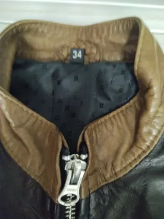 Cazadora cuero mujer T.34