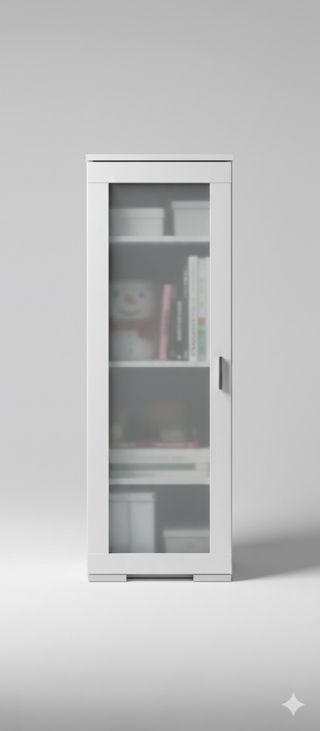 Mobile alto a colonna bianco