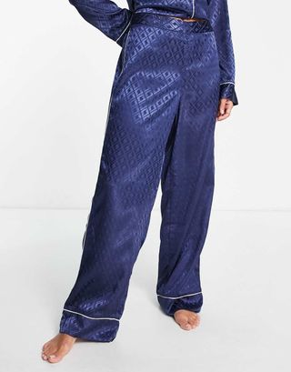 Pijama azul de jacquard de River Island