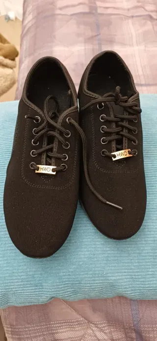 Scarpe da ballo latino nere tessuto