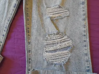 Pantalón vaquero ancho mujer