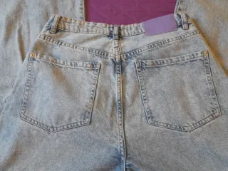 Pantalón vaquero ancho mujer