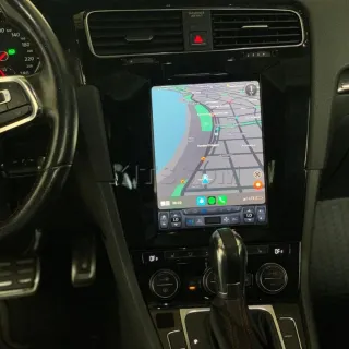 Rádio VW Golf 7 tipo tesla Android 14 com GPS.