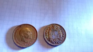 2 Monedas 1 Peseta 1966 Estrella 68 y 74