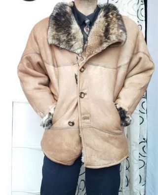 Montone Shearling Vintage Anni '80 Beige Donna m