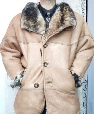 Montone Shearling Vintage Anni '80 Beige Donna m