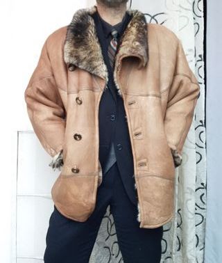 Montone Shearling Vintage Anni '80 Beige Donna m