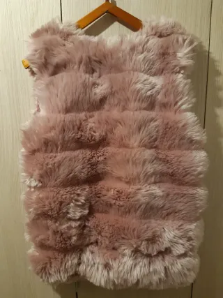 Chaleco peludo Cherry Koko rosa talla única