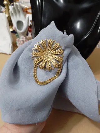 Spilla vintage fiore dorato