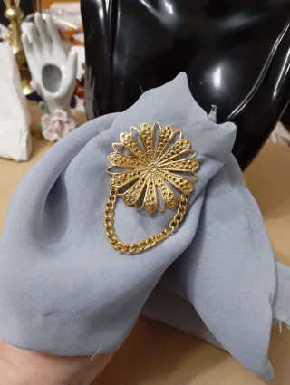 Spilla vintage fiore dorato