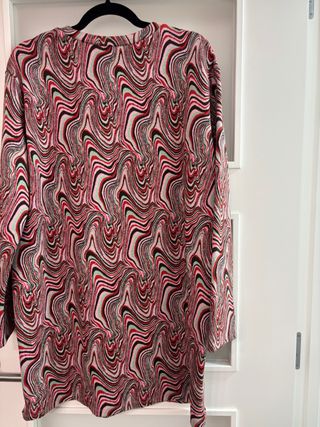 Vestido Zara Manga Larga Estampado Talla XL