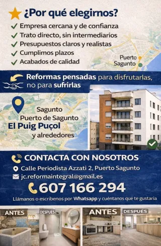 Reformas integrales y parciales de Viviendas.