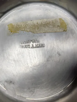 Zuccheriera peltro 95% lavorata a mano Vintage