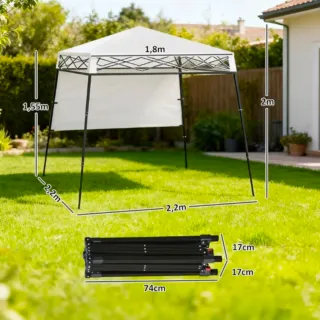 Carpa de camping blanca y negra