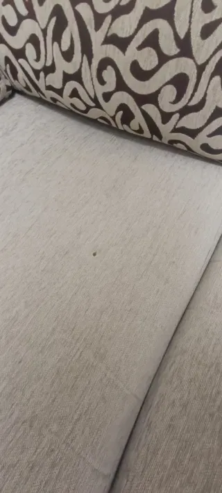 Sofá Cheslong Cama Beige y Marrón