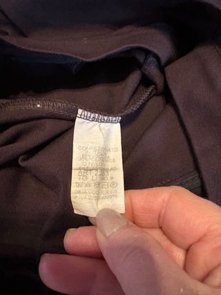 Pantaloni viola scuro con sovrapposizione