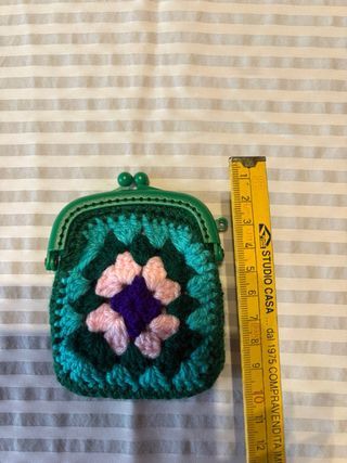 Portamonete uncinetto granny square