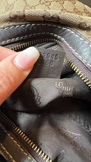 Borsa grande Gucci vintage beige/marrone