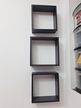 3 Cajas organizadora negra de madera