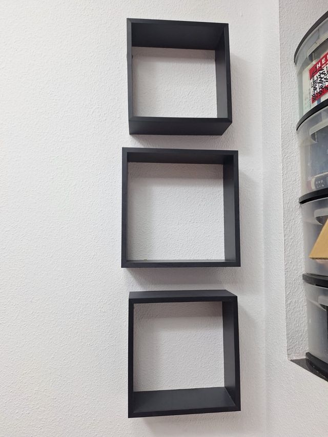 3 Scatole organizzatrici nere in legno