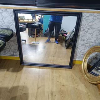 Espejo Grande Marco Negro Clásico