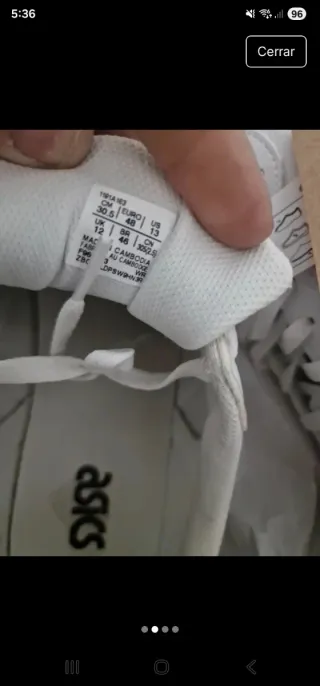 Zapatillas Asics Talla 48 Blancas