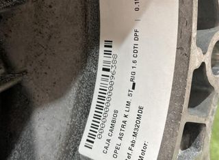 Opel m320mde caja cambios astra 1.6 cdti dpf 96388