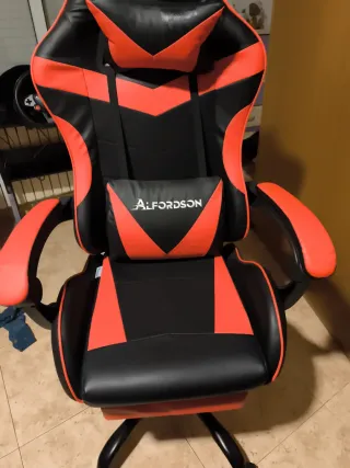 Silla de escritorio Alfordson Negra/Roja