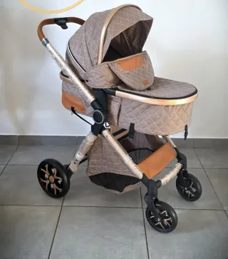 Passeggino 3 in 1 per neonati + Seggiolino auto