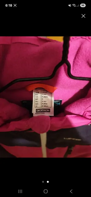 Mono de nieve para niña. No hago envios