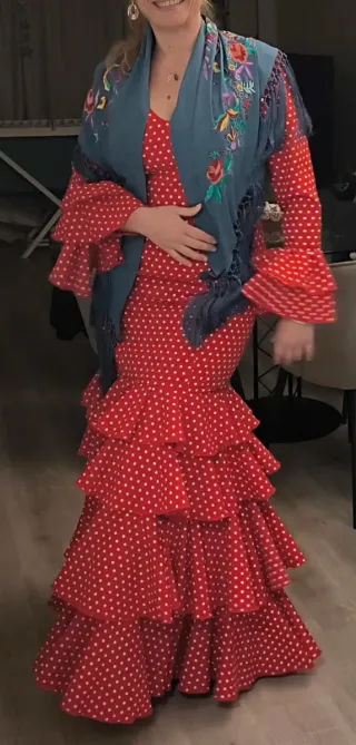 Traje de Flamenca Rojo Lunares Traje de gitana