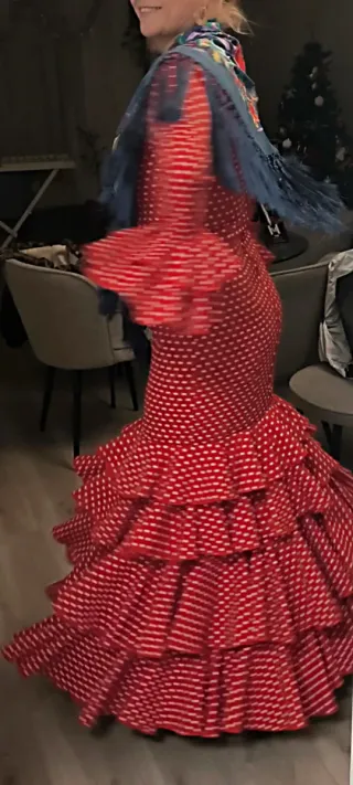 Traje de Flamenca Rojo Lunares Traje de gitana
