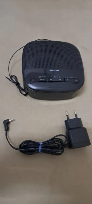 Radio Despertador Digital FM Philips Negro